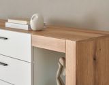 Highboard Rivian in wei matt und Evoke Eiche Kommode 141 x 139 cm