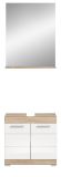 Badmbel Set 2-teilig Mambo in wei Hochglanz und Sonoma Eiche Badkombination 60 x 191 cm