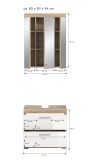 Badmbel Set 2-teilig Mambo in wei Hochglanz und Sonoma Eiche Badkombination 60 x 191 cm