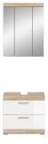Badmbel Set 2-teilig Mambo in wei Hochglanz und Sonoma Eiche Badkombination 60 x 191 cm