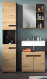 Badmbel Set 3-teilig Cooper in Artisan Eiche und grau Badkombination 116 x 193 cm, Soft-Close