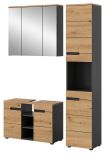 Badmbel Set 3-teilig Cooper in Artisan Eiche und grau Badkombination 133 x 193 cm, Soft-Close