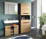 Badmbel Set 3-teilig Cooper in Artisan Eiche und grau Badkombination 171 x 193 cm, Soft-Close