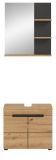 Badmbel Set 2-teilig Cooper in Artisan Eiche und grau Badkombination 63 x 193 cm, Soft-Close