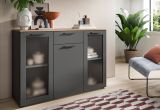 Sideboard Vitus in grau und Artisan Eiche Kommode 120 x 84 cm, Soft-Close