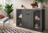 Sideboard Vitus in grau und Artisan Eiche Kommode 120 x 84 cm, Soft-Close