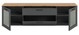 TV-Lowboard Vitus in grau und Artisan Eiche TV Unterteil 185 cm, Soft-Close