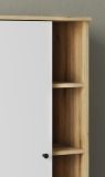 Badezimmer Midischrank Torsby in wei und Evoke Eiche Badmbel Kommode 51 x 128 cm