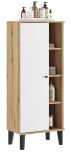 Badezimmer Midischrank Torsby in wei und Evoke Eiche Badmbel Kommode 51 x 128 cm