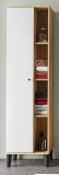 Badezimmer Hochschrank Torsby in wei und Evoke Eiche Badschrank 51 x 190 cm