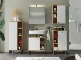 Badezimmer Hngeschrank Torsby in wei und Evoke Eiche Badschrank hngend 51 x 75 cm