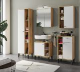 Badezimmer Hngeschrank Torsby in wei und Evoke Eiche Badschrank hngend 51 x 75 cm