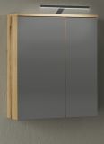 Badezimmer Spiegelschrank Torsby in Evoke Eiche Badschrank 2-trig 60 x 70 cm