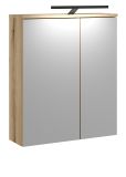 Badezimmer Spiegelschrank Torsby in Evoke Eiche Badschrank 2-trig 60 x 70 cm