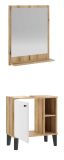 Badmbel Set 2-teilig Torsby in wei und Evoke Eiche Badkombination 60 cm