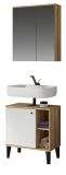Badmbel Set 2-teilig Torsby in wei und Evoke Eiche Badkombination 60 cm
