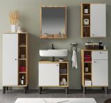 Badmbel Set 5-teilig Torsby in wei und Evoke Eiche Badkombination 182 x 190 cm