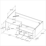 Parisot Hochbett Matre in Jackson Eiche und grn Kinder- und Jugendzimmer Bett mit Stauraum