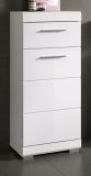 Badezimmer Kommode Shawn in wei Hochglanz Badschrank 37 x 88 cm