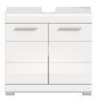 Waschbeckenunterschrank Shawn in wei Hochglanz Badezimmer Unterschrank 60 cm