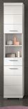 Badezimmer Hochschrank Shawn in wei Hochglanz Badschrank 37 x 191 cm