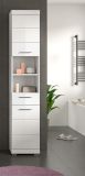 Badezimmer Hochschrank Shawn in wei Hochglanz Badschrank 37 x 191 cm