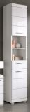 Badezimmer Hochschrank Shawn in wei Hochglanz Badschrank 37 x 191 cm