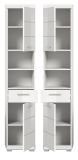 Badezimmer Hochschrank Shawn in wei Hochglanz Badschrank 37 x 191 cm