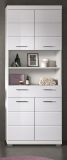 Badezimmer Hochschrank Shawn in wei Hochglanz Badschrank 74 x 191 cm
