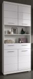 Badezimmer Hochschrank Shawn in wei Hochglanz Badschrank 74 x 191 cm
