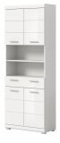 Badezimmer Hochschrank Shawn in wei Hochglanz Badschrank 74 x 191 cm
