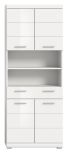 Badezimmer Hochschrank Shawn in wei Hochglanz Badschrank 74 x 191 cm