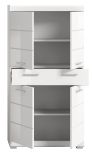 Badezimmer Midischrank Shawn in wei Hochglanz Badschrank 74 x 141 cm