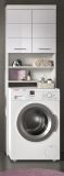 Waschmaschinenschrank Shawn in wei Hochglanz Waschmaschinen berbau 63 x 191 cm
