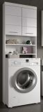 Waschmaschinenschrank Shawn in wei Hochglanz Waschmaschinen berbau 63 x 191 cm