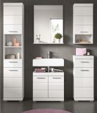 Badmbel Set 5-teilig Shawn in wei Hochglanz Badkombination 164 x 191 cm