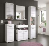 Badmbel Set 5-teilig Shawn in wei Hochglanz Badkombination 164 x 191 cm