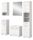 Badmbel Set 5-teilig Shawn in wei Hochglanz Badkombination 164 x 191 cm