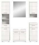 Badmbel Set 5-teilig Shawn in wei Hochglanz Badkombination 164 x 191 cm