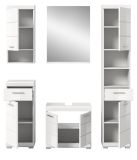 Badmbel Set 5-teilig Shawn in wei Hochglanz Badkombination 164 x 191 cm