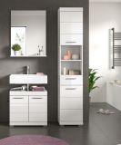 Badmbel Set 3-teilig Shawn in wei Hochglanz Badkombination 112 x 191 cm