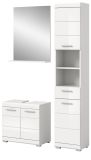 Badmbel Set 3-teilig Shawn in wei Hochglanz Badkombination 112 x 191 cm