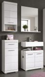 Badmbel Set 4-teilig Shawn in wei Hochglanz Badkombination 112 x 191 cm
