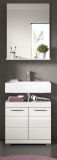 Badmbel Set 2-teilig Shawn in wei Hochglanz Badkombination 60 x 191 cm
