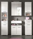 Badmbel Set 5-teilig Shawn in wei Hochglanz Badkombination 164 x 191 cm