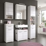 Badmbel Set 5-teilig Shawn in wei Hochglanz Badkombination 164 x 191 cm