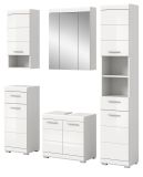 Badmbel Set 5-teilig Shawn in wei Hochglanz Badkombination 164 x 191 cm