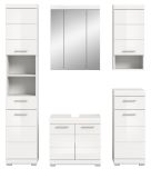 Badmbel Set 5-teilig Shawn in wei Hochglanz Badkombination 164 x 191 cm