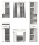 Badmbel Set 5-teilig Shawn in wei Hochglanz Badkombination 164 x 191 cm