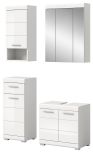 Badmbel Set 4-teilig Shawn in wei Hochglanz Badkombination 112 x 191 cm